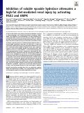 Cover page: Inhibition of soluble epoxide hydrolase attenuates a high-fat diet-mediated renal injury by activating PAX2 and AMPK