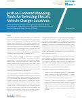 Cover page of Justice-Centered Mapping Tools for Selecting Electric Vehicle Charger Locations