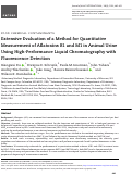 Cover page: Extensive Evaluation of a Method for Quantitative Measurement of Aflatoxins B1 and M1 in Animal Urine Using High-Performance Liquid Chromatography with Fluorescence Detection.