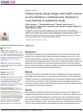 Cover page: Dietary habits, body image, and health service access related to cardiovascular diseases in rural Zambia: A qualitative study