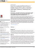 Cover page: Acute Uncomplicated Febrile Illness in Children Aged 2-59 months in Zanzibar – Aetiologies, Antibiotic Treatment and Outcome