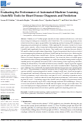 Cover page: Evaluating the Performance of Automated Machine Learning (AutoML) Tools for Heart Disease Diagnosis and Prediction