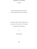 Cover page: Improving Quality Improvement in Surgery: The Role of Quality Improvement Collaboratives