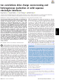 Cover page: Ion correlations drive charge overscreening and heterogeneous nucleation at solid–aqueous electrolyte interfaces