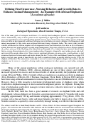 Cover page: Utilizing First Occurrence, Nursing Behavior, and Growth Data toEnhance Animal Management: An Example with African Elephants (Loxodonta africana)