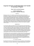 Cover page: Empirical Analyses of Self-Explanation and Transfer in Learning to Program