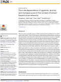 Cover page: The interdependence of cigarette, alcohol, and marijuana use in the context of school-based social networks