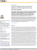 Cover page: Seasonal changes in diet and chemical defense in the Climbing Mantella frog (Mantella laevigata).