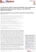 Cover page: Gut Microbiota Offers Universal Biomarkers across Ethnicity in Inflammatory Bowel Disease Diagnosis and Infliximab Response Prediction