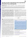 Cover page: Ab initio structure determination from experimental fluctuation X-ray scattering data