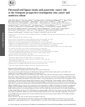 Cover page: Flavonoid and lignan intake and pancreatic cancer risk in the European prospective investigation into cancer and nutrition cohort