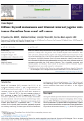 Cover page: Diffuse thyroid metastases and bilateral internal jugular vein tumor thrombus from renal cell cancer