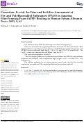 Cover page: Correction: Li et al. In-Vitro and In-Silico Assessment of Per- and Polyfluoroalkyl Substances (PFAS) in Aqueous Film-Forming Foam (AFFF) Binding to Human Serum Albumin. Toxics 2021, 9, 63