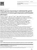 Cover page: Whole-genome sequencing to understand the genetic architecture of common gene expression and biomarker phenotypes