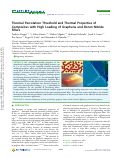 Cover page: Thermal Percolation Threshold and Thermal Properties ofComposites with High Loading of Graphene and Boron NitrideFillers