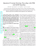 Cover page: Quantized Constant Envelope Precoding With PSK and QAM Signaling