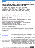 Cover page: Characterizing the Genetic Basis for Inherited Retinal Disease: Lessons Learned From the Foundation Fighting Blindness Clinical Consortiums Gene Poll.