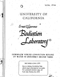 Cover page: DOWNFLOW FORCED-CONVECTION BOILING OF WATER IN UNIFORMLY HEATED TUBES