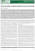 Cover page: Three decades of global methane sources and sinks