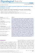 Cover page: Inhibition of soluble epoxide hydrolase increases coronary perfusion in mice