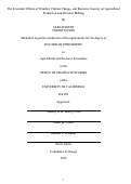 Cover page: The Economic Effects of Weather, Climate Change, and Resource Scarcity on Agricultural Production and Decision Making