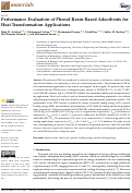 Cover page: Performance Evaluation of Phenol-Resin-Based Adsorbents for Heat Transformation Applications.