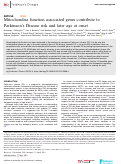 Cover page: Mitochondria function associated genes contribute to Parkinson’s Disease risk and later age at onset