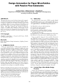 Cover page: Design Automation for Paper Microfluidics with Passive Flow Substrates