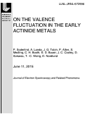 Cover page: On the valence fluctuation in the early actinide metals