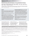 Cover page: Early Pulmonary Vascular Disease in Young Adults Born Preterm