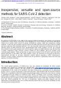 Cover page: Inexpensive, versatile and open-source methods for SARS-CoV-2 detection