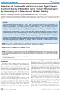 Cover page: Selection of Salmonella enterica Serovar Typhi Genes Involved during Interaction with Human Macrophages by Screening of a Transposon Mutant Library