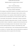 Cover page: Learning with Concrete and Virtual
Manipulative Models: Are Models Scaffolds or Crutches?