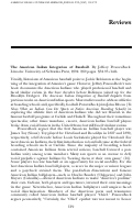 Cover page: The American Indian Integration of Baseball. By Jeffrey Powers-Beck.