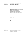 Cover page: Remarks on Rate Constitutive Equations for Finite Deformation Problems: Computational Implications