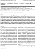 Cover page: Dopamine modulation of spike dynamics in bursting neurons
