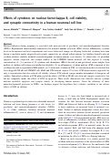 Cover page: Effects of cytokines on nuclear factor-kappa B, cell viability, and synaptic connectivity in a human neuronal cell line