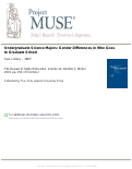 Cover page: Undergraduate Science Majors: Gender Differences in Who Goes to Graduate School