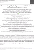 Cover page: The status of digital pathology and associated infrastructure within Alzheimer’s Disease Centers