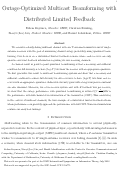 Cover page: Outage-Optimized Multicast Beamforming With Distributed Limited Feedback