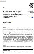 Cover page: “A good client gets arrested a lot”: Constructing and maintaining profitable subjects through marking and surveillance