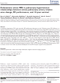 Cover page: Dobutamine stress MRI in pulmonary hypertension: relationships between stress pulmonary artery relative area change, RV performance, and 10‐year survival