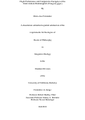 Cover page: Flight Performance and Comparative Energetics of the Giant Andean Hummingbird (Patagona gigas)