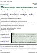 Cover page: Serum amyloid P (PTX2) attenuates hepatic fibrosis in mice by inhibiting the activation of fibrocytes and HSCs