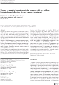 Cover page: Upper extremity impairments in women with or without lymphedema following breast cancer treatment