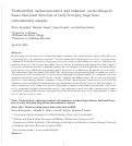 Cover page: Understudied, underrepresented, and unknown: Methodological biases that limit detection of early diverging fungi from environmental samples