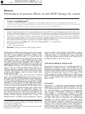 Cover page: Mechanisms of adverse effects of anti-VEGF therapy for cancer