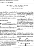 Cover page: CINR difference analysis of optimal combining versus maximal ratio combining