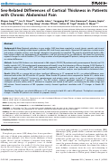 Cover page: Sex-Related Differences of Cortical Thickness in Patients with Chronic Abdominal Pain