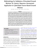 Cover page: Methodology for Validation of Simulated Ground Motions for Seismic Response Assessment: Application to CyberShake Source-Based Ground Motions